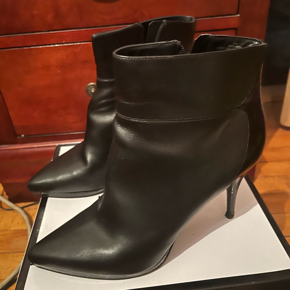 Nine West black ankle boots.
